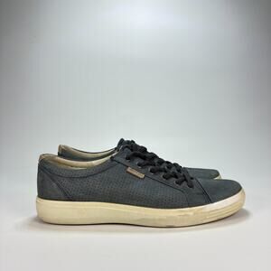 ECCO Soft 7 Navy Blue Leather Casual Comfort Shoes 47003402038 Men's Size 9